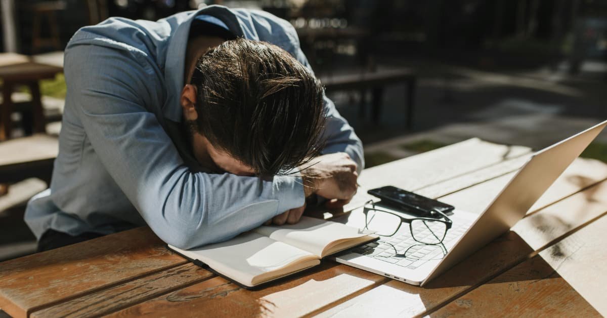 Tired man over 40 dealing with low energy and fatigue