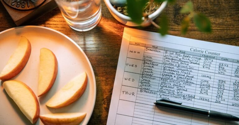 Man tracking calories and meals after 40